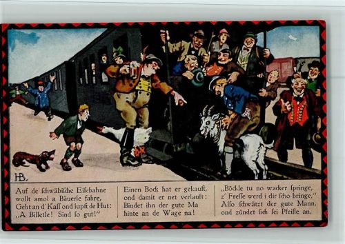 Schwäb. Eisenbahn - Schwerdtfeger Serie 200 Bild 3 AK Gute Erhaltung