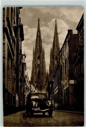 Köln Stadt 1943 Ford Taunus - Blick durch die Burgmauer AK
