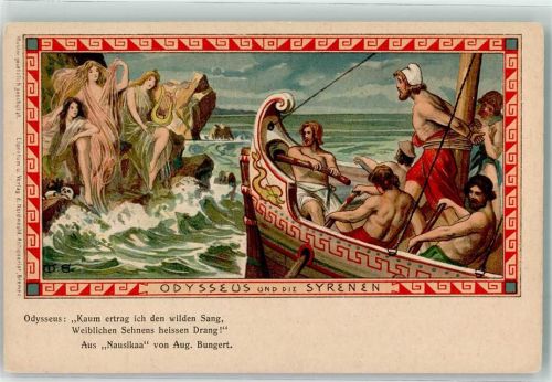 1905 Mythologie Odysseus und die Sirenen Mermaid