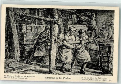 Kelterhaus sign. Strieffler Bild Nr. 12 An der Deutschen Weinstraße