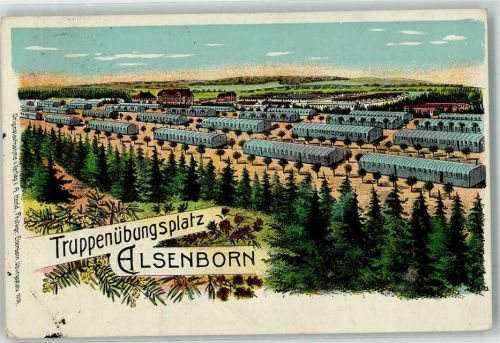 Elsenborn 1911 Lithographie Truppenübungsplatz