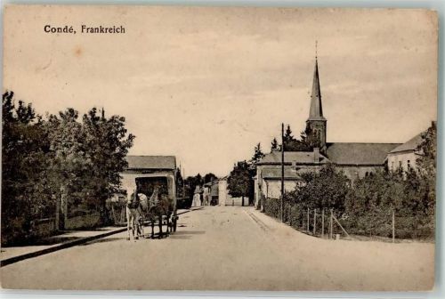 36100 Conde 1916 - Postkutsche Kirche Feldpost WK I