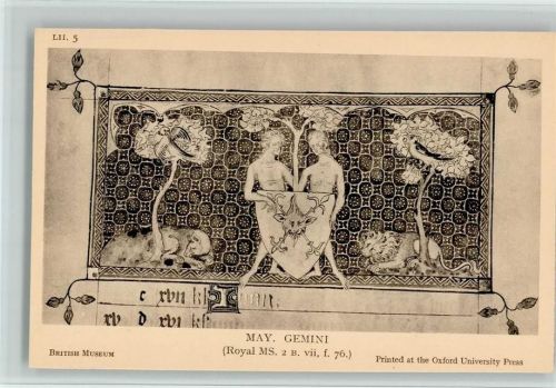 May- Gemini - British Museum , gute Erhaltung AK