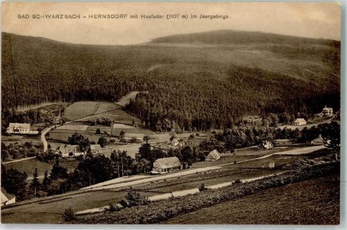 Bad Schwarzbach Hernsdorf mit Heufuder im Isergebirge