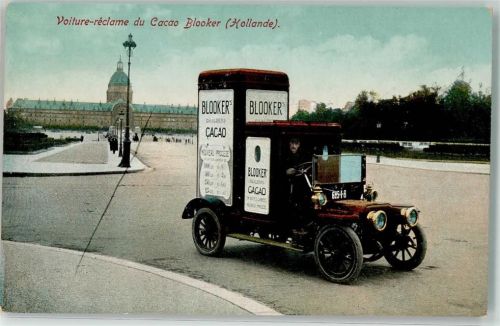 Amsterdam Auto mit Werbung Cacao Blooker