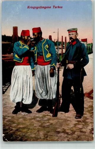 1915 Turkos Türken Zigarette Soldat mit Bajonett WK I