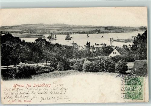 Svendborg 1903 Segelboot Hilsen