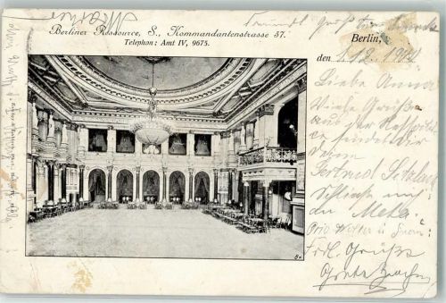 Friedrichshain 1900 Gasthaus Berliner Ressource Kommandantenstrasse 57