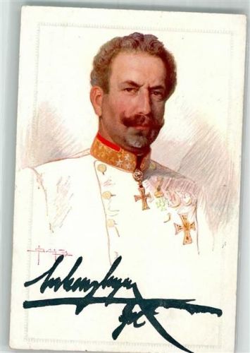 sign. Brüch Otto Erzherzog Eugen v. Österreich-Teschen Dem. k. u. k. Kriegsfürsorgeamt Adel Österreich Künstlerkarte