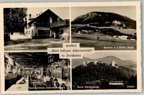 Dreistetten Gasthaus zum lustigen Scherrerwirt Burg Starhemberg