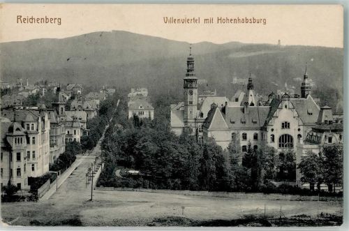 Liberec Reichenberg i. Böhmen 1918 - Villenviertel Hohenhabsburg