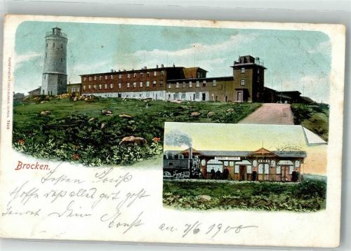 Brocken 1900 Brockenturm Brockenhaus Bahnhof