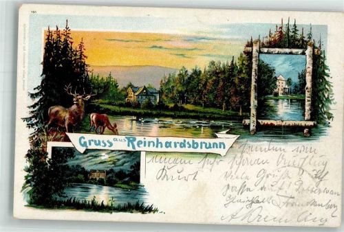 Reinhardsbrunn 1899 Rotwild