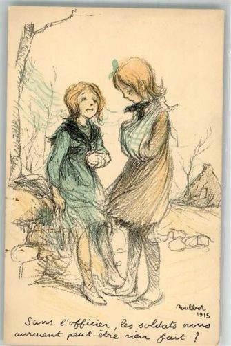 sign. Poulbot Francisque Petit Francais Nr. 57 WK I Kinder im Krieg