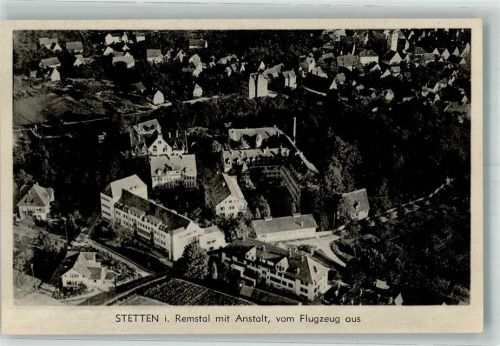Stetten 1943 Fliegeraufnahme des Ortes mit Schloss Stetten