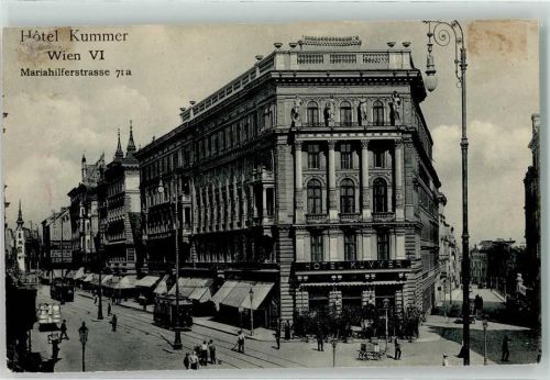 Wien 1919 Hotel Kummer Mariahilferstraße Straßenbahn