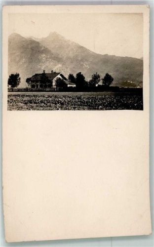 Grassau 1939 Pensionshaus vor Hochgebirgskulisse Ort lt. Stempel