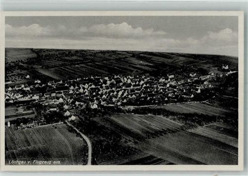Löchgau 1938 Fliegeraufnahme des Ortes