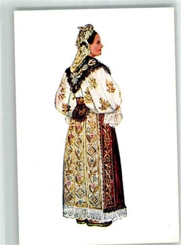 Nr. 17 von Vladimir Kirin (Vinkovci) Trachten Kroatien Künstlerkarte