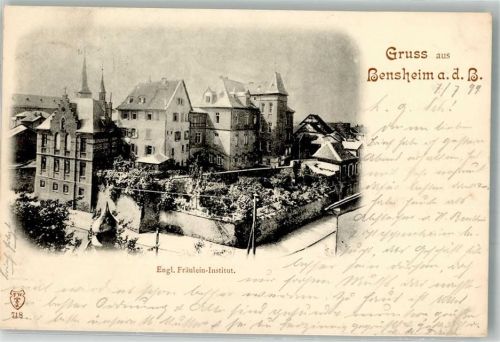 Bensheim 1899 Engl-Fräulein-Istitut