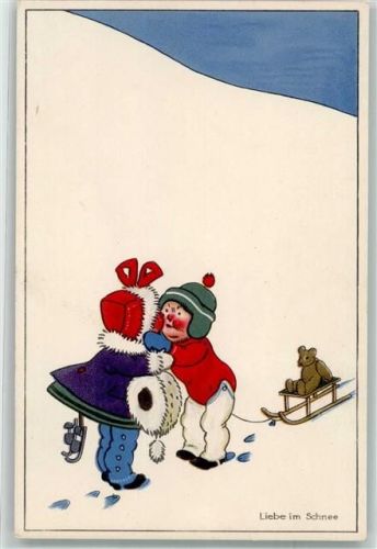 Liebe im Schnee Kinderpoesie Küsse Schlitten Meissner u. Buch Serie 2444