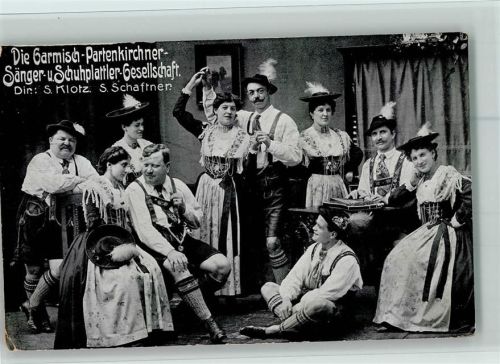 1911 Garmisch Sänger u. Schuhplattler Gesellschaft - Volkstanz