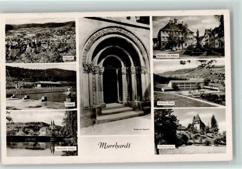 Murrhardt Freibad Murrhardter Stadtsee Walterichs-Kapelle Marktplatz mit Rathaus Walterichs Schule Walterichs Kirche