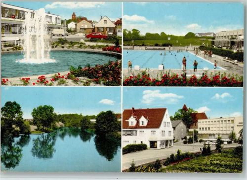 Kirchlengern Springbrunnen Freibad Ortsansichten 4-Bildaufnahme