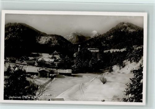 Jachenau Ortsansicht Winteraufnahme