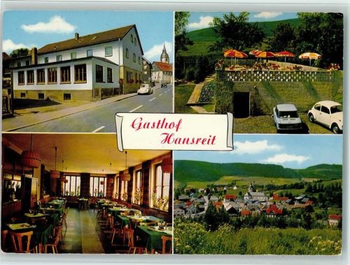 Rothenkirchen Gasthof Hansreit Innenaufnahme Gastraum Terrasse Ortsansicht 4-Bildaufnahme