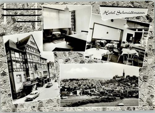 Frankenberg Hotel Schmidtmann Innenaufnahmen Ortsansicht 4-Bildaufnahme