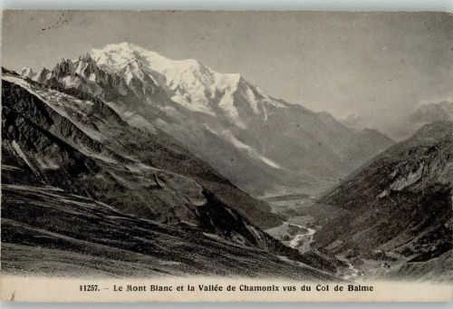 Chamonix-Mont-Blanc 1909 Le Mont Blanc et la Vallée de Chamonix vus du Col de Balme