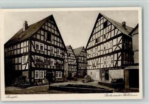 Bad Laasphe Partie an der Wallstrassse Fachwerkhäuser