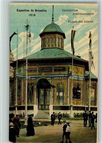 Exposition 1910 - Palais de Glaces , color AK