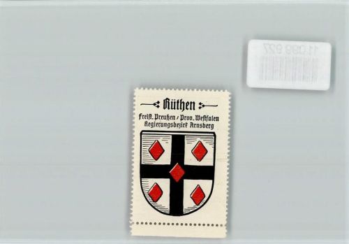 Rüthen Vignette Wappen Kaffee Hag ca 1920-1940