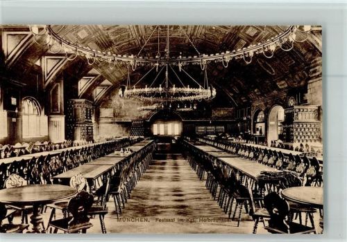 München Kgl. Hofbräuhaus Innenaufnahme Festsaal
