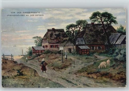 Fischerhäuser an der Ostsee 1907 AK