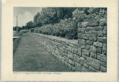 Abschlussmauer - De Ruyter - Belgien - Kriegsgräberfürsorge AK