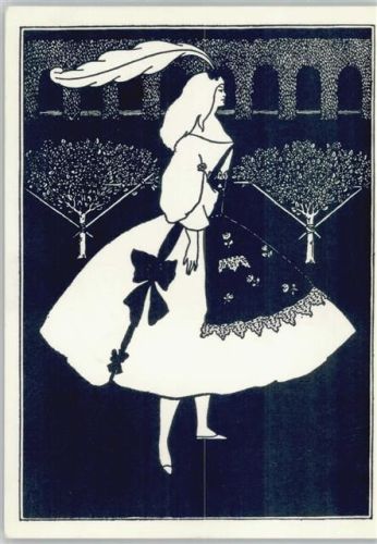 Aubrey Beardsley - Cinderella - Verlag Dahl Nr. 103 - ca 1968 AK Mode