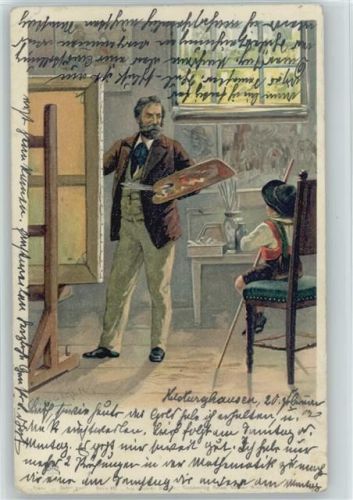 Staffelei und Farbenplaette - SerieVII - 1903 AK
