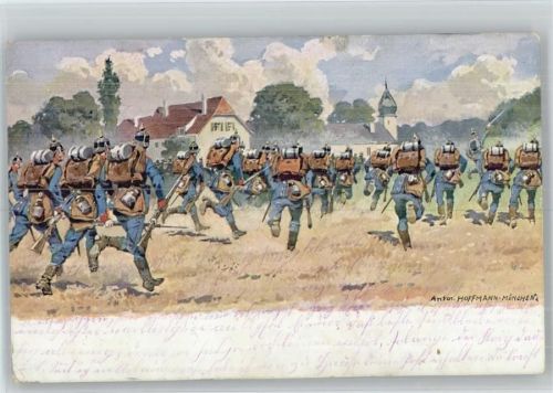 1915 WK I - Angriff - Soldaten mit Sturmgepäck - Serie 275 AK