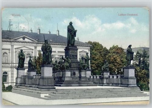1910 Worms - Lutherdenkmal