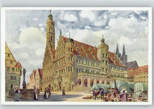 Rothenburg Markt am Rathaus