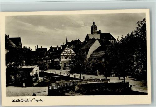 Dettelbach Ortsansicht Brücke Fachwerkhaus