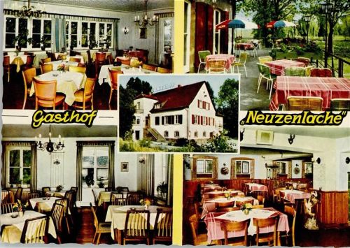 Viernheim Gasthof Neuzenlache Innenaufnahmen Gastraum Terrasse Mehrfachaufnahme