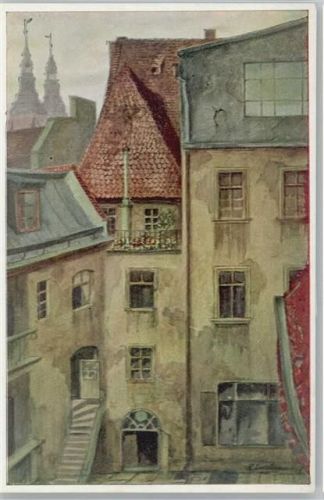 Historische Stätten "Soll und Haben" Serien AK Nr. 4 Wohnug des Kaufherrn Schröeter