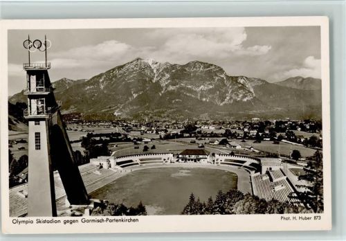 Garmisch-Partenkirchen Skistadion Huber Nr. 873 Foto AK