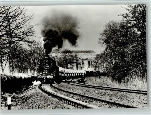 Rudolstadt Lok 41 1180 mit Nahgüterzug Frühjahr 1982 AK