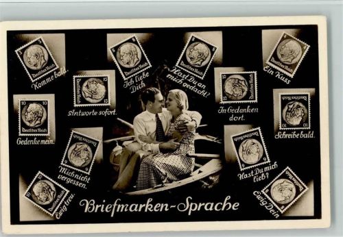 Nr. 2025 Foto ca 1938 AK Briefmarkensprache