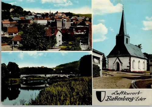 Battenberg Gesamtansicht Kirche Brücke 3-Bildaufnahme